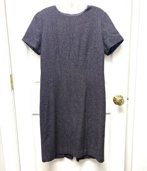 Talbots Dress Vintage Tweed Short Sleeve Sheath Office Wool Blend Woman’s 8